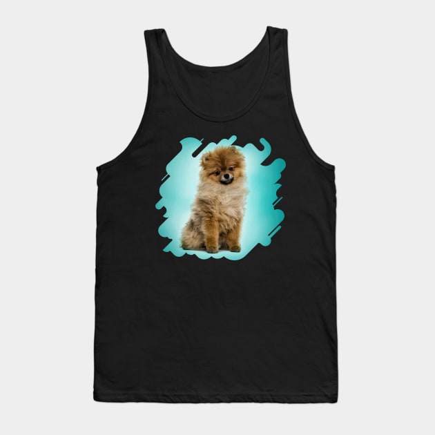 Cute Pomeranian German Spitz Tank Top by Nartissima